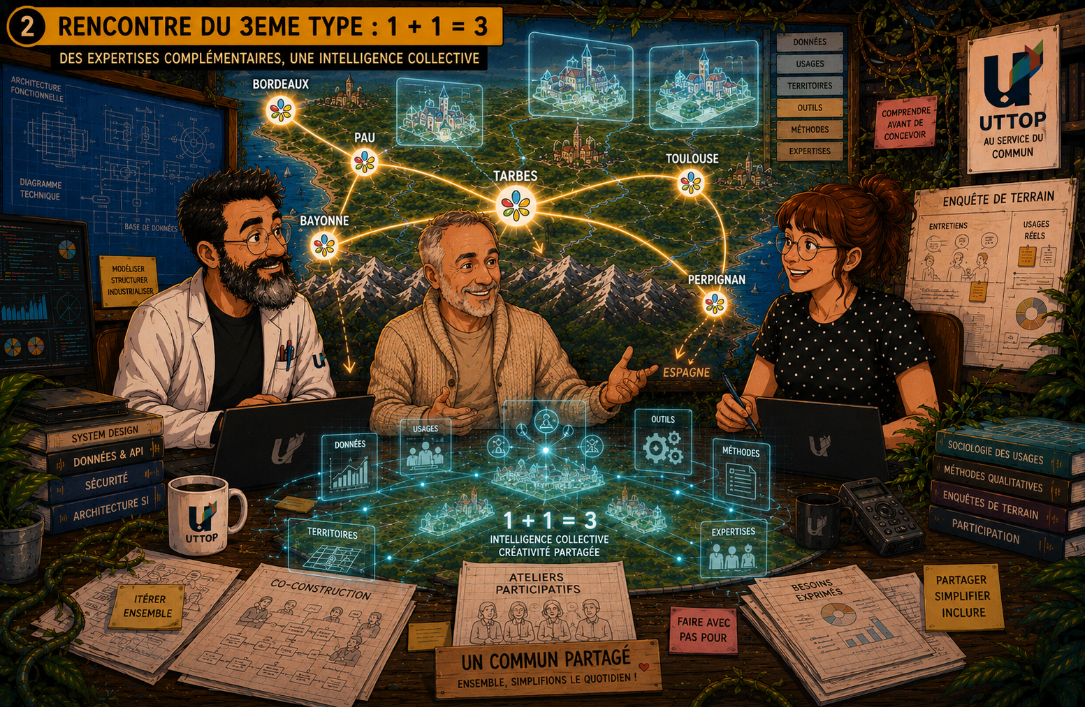 Rencontre fertile : 1 + 1 = 3 — expertises complémentaires, intelligence collective